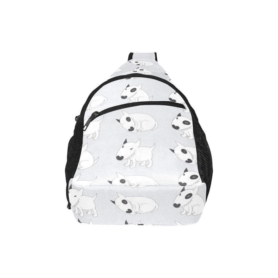 Bull Terrier Pattern Print Design 01 All Over Print Chest Bag