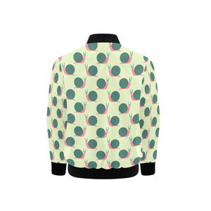 Snail Pattern Print Design 04 Kids' Boys' Girls' Bomber Jacket