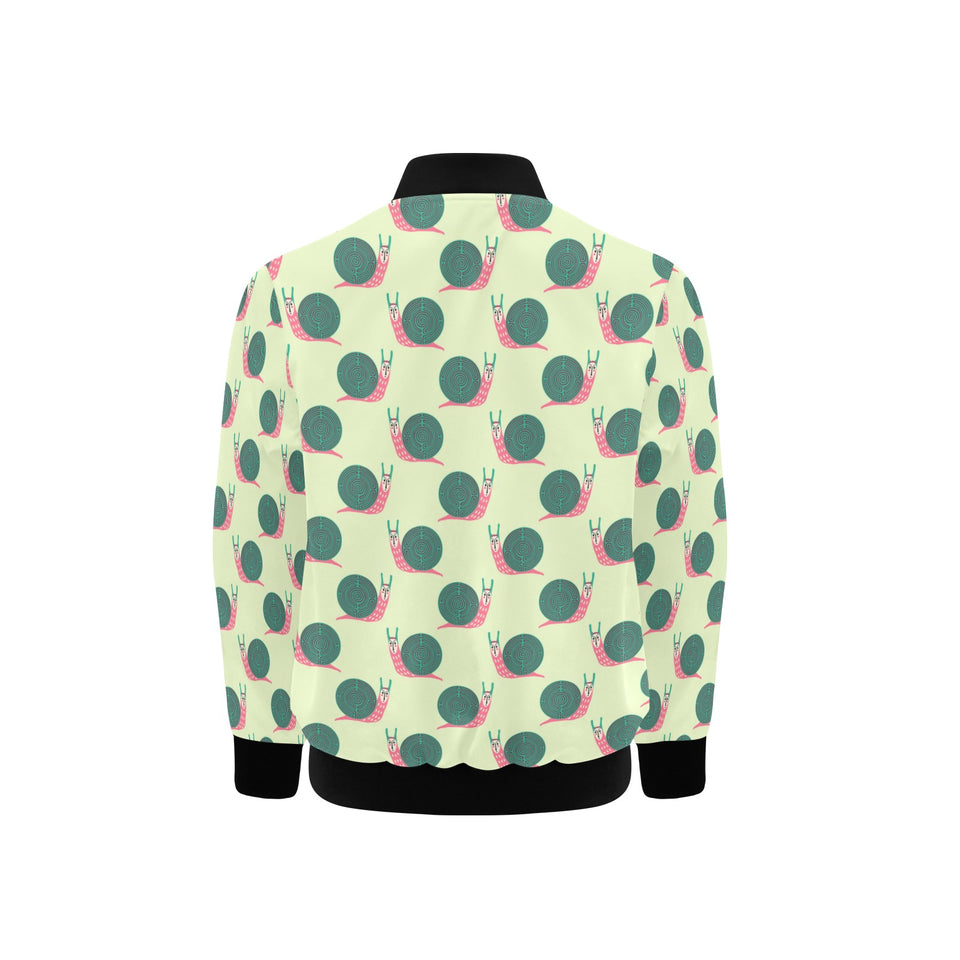 Snail Pattern Print Design 04 Kids' Boys' Girls' Bomber Jacket