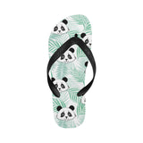 Panda pattern tropical leaves background Unisex Flip Flops