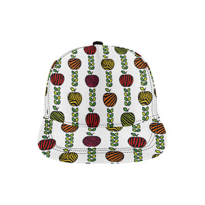 colorful apples leave zebra stripe All Over Print Snapback Cap