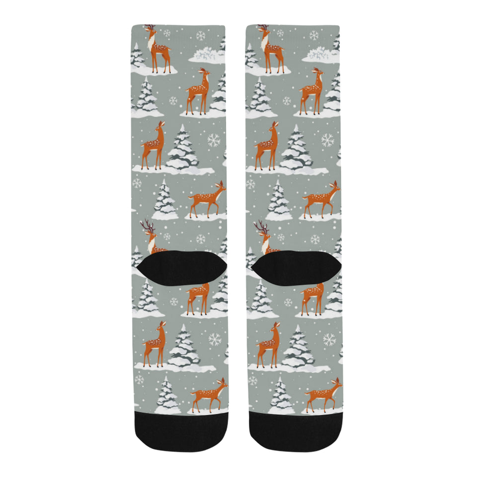 Beautiful deers Winter Christmas Crew Socks