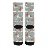 Beautiful deers Winter Christmas Crew Socks