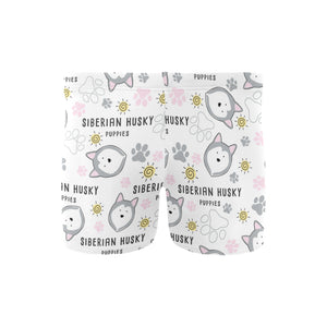 Siberian Husky design pattern Men's Swimming Trunks