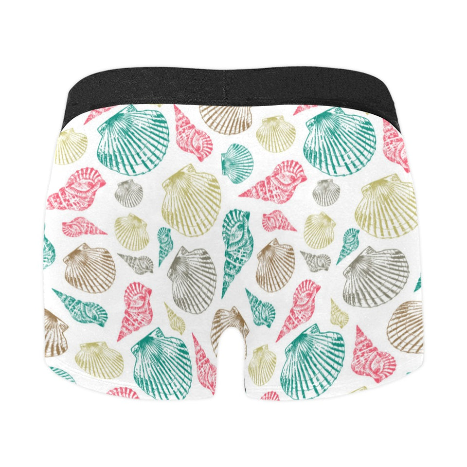 Colorful shell pattern Men's All Over Print Boxer Briefs Men's Underwear