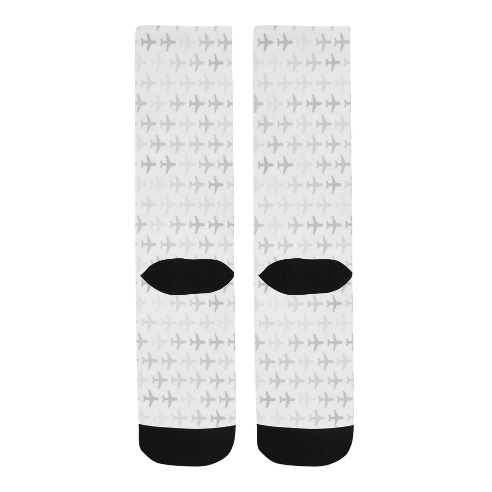 Airplane print pattern Crew Socks
