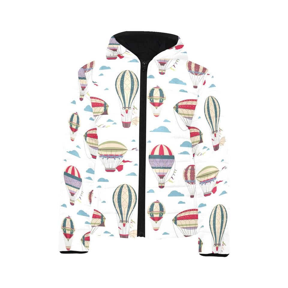 Hot air balloon pattern Kids' Boys' Girls' Padded Hooded Jacket