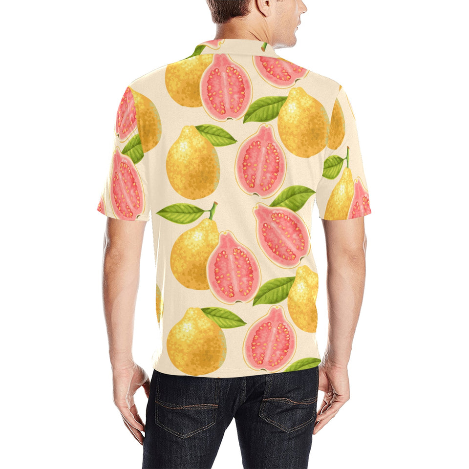 Beautiful guava pattern Men's All Over Print Polo Shirt