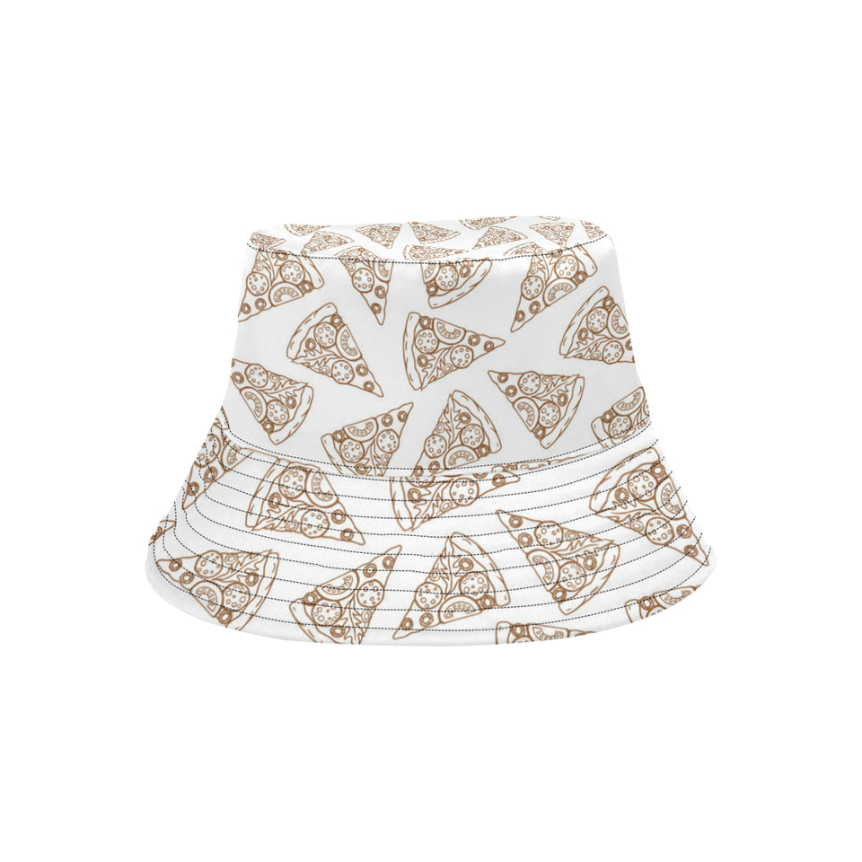 Hand drawn pizza pattern Unisex Bucket Hat