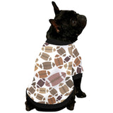 American football ball pattern All Over Print Pet Dog Round Neck Fuzzy Shirt
