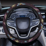 Hummingbird Pattern Print Design 04 Car Steering Wheel Cover
