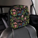 Dragons flower pattern Car Headrest Cover