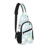 Cute snowman snowflake pattern All Over Print Chest Bag