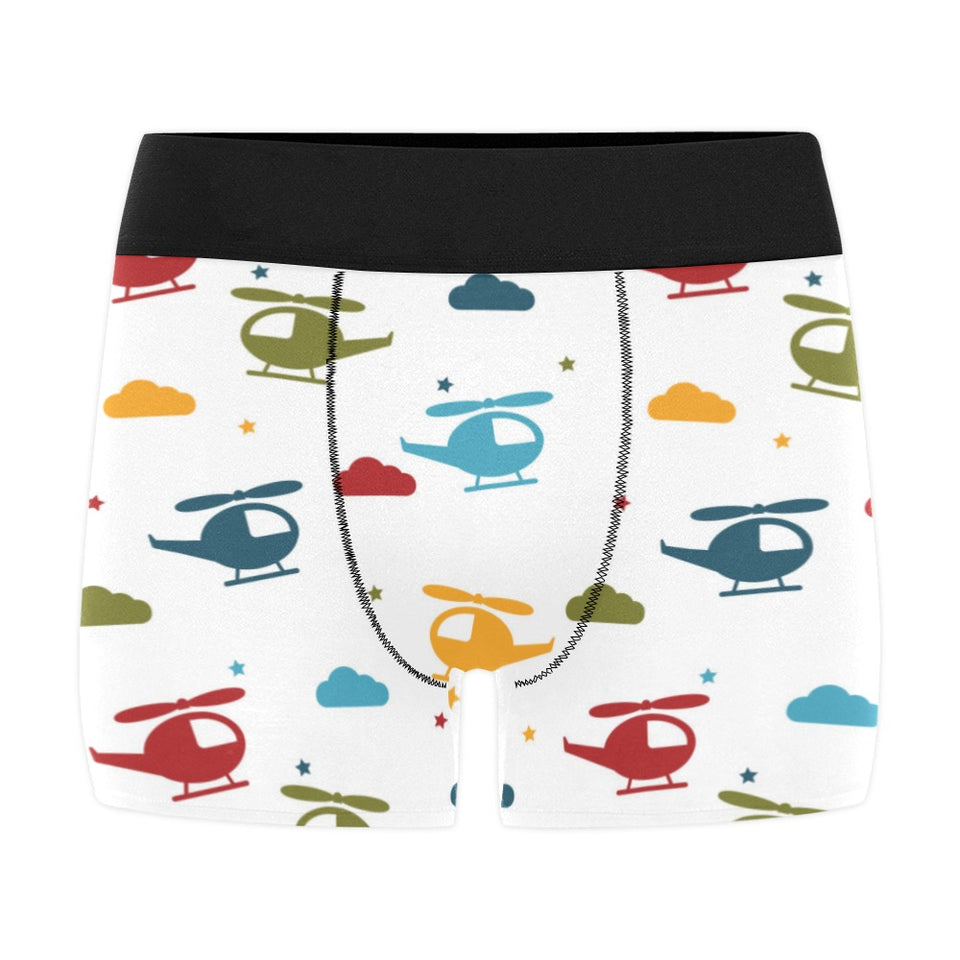 Colorful helicopter pattern Men's All Over Print Boxer Briefs Men's Underwear