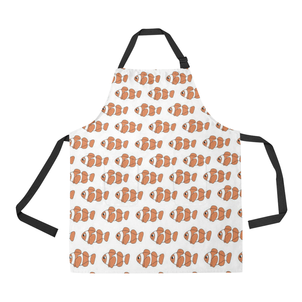 Clown Fish Pattern Print Design 05 All Over Print Adjustable Apron