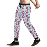 Purple seahorse blue coral pattern Unisex Casual Sweatpants