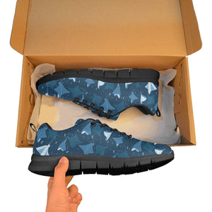 Stingray Pattern Print Design 04 Women's Sneaker Shoes