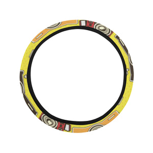 Camera Pattern Print Design 02 Car Steering Wheel Cover