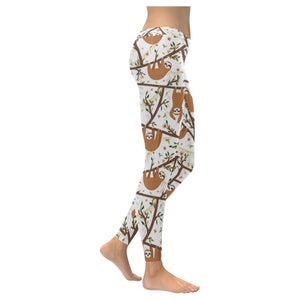 Sloths hanging on the tree pattern Women's Legging Fulfilled In US