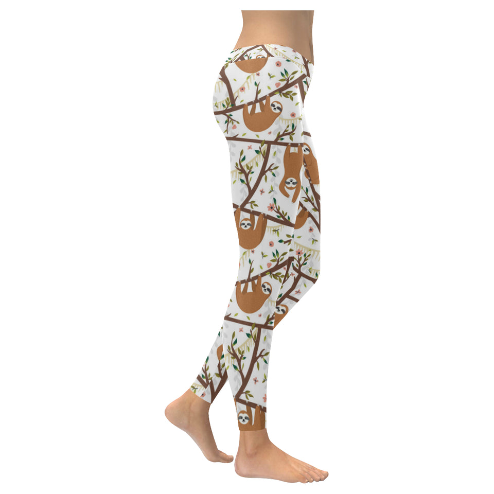 Sloths hanging on the tree pattern Women's Legging Fulfilled In US
