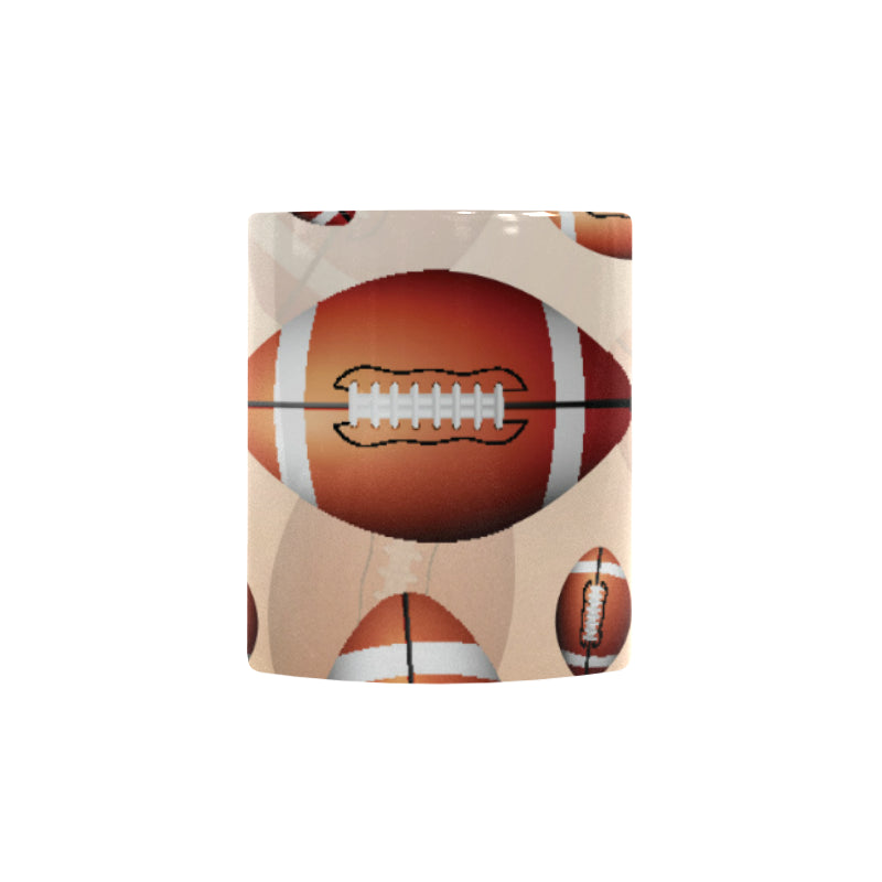 American football ball design pattern Morphing Mug Heat Changing Mug