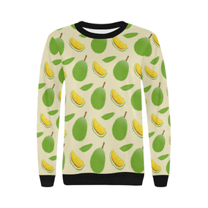 Durian pattern Women's Crew Neck Sweatshirt