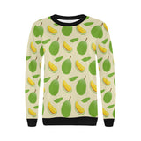 Durian pattern Women's Crew Neck Sweatshirt