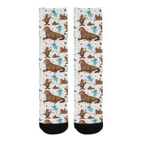 sea lion Seals jellyfish pattern Crew Socks