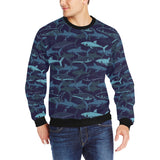 Shark pattern Men's Crew Neck Sweatshirt