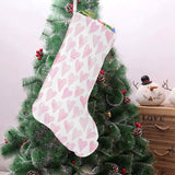 Watercolor pink heart pattern Christmas Stocking
