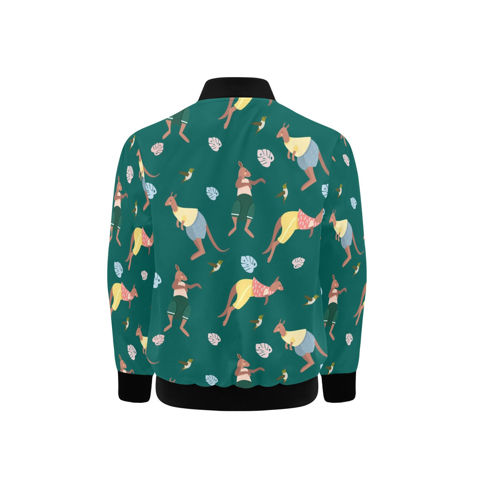 Kangaroo leaves pattern Kids' Boys' Girls' Bomber Jacket