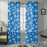 Airplane pattern in the sky Gauze Curtain