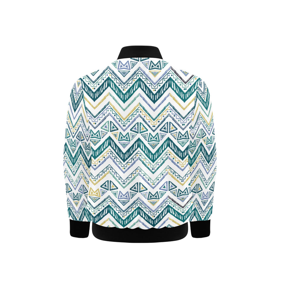 zigzag chevron paint design pattern Kids' Boys' Girls' Bomber Jacket