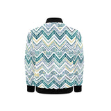 zigzag chevron paint design pattern Kids' Boys' Girls' Bomber Jacket