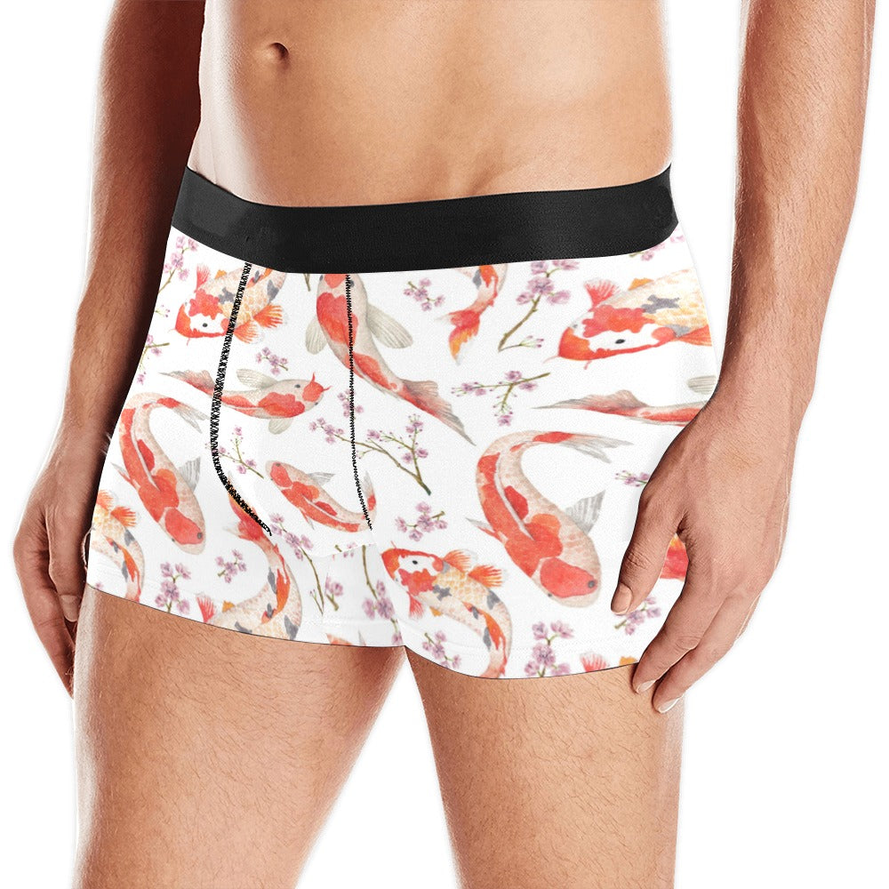 Watercolor Koi Fish Carp Fish pattern Men's All Over Print Boxer Briefs Men's Underwear