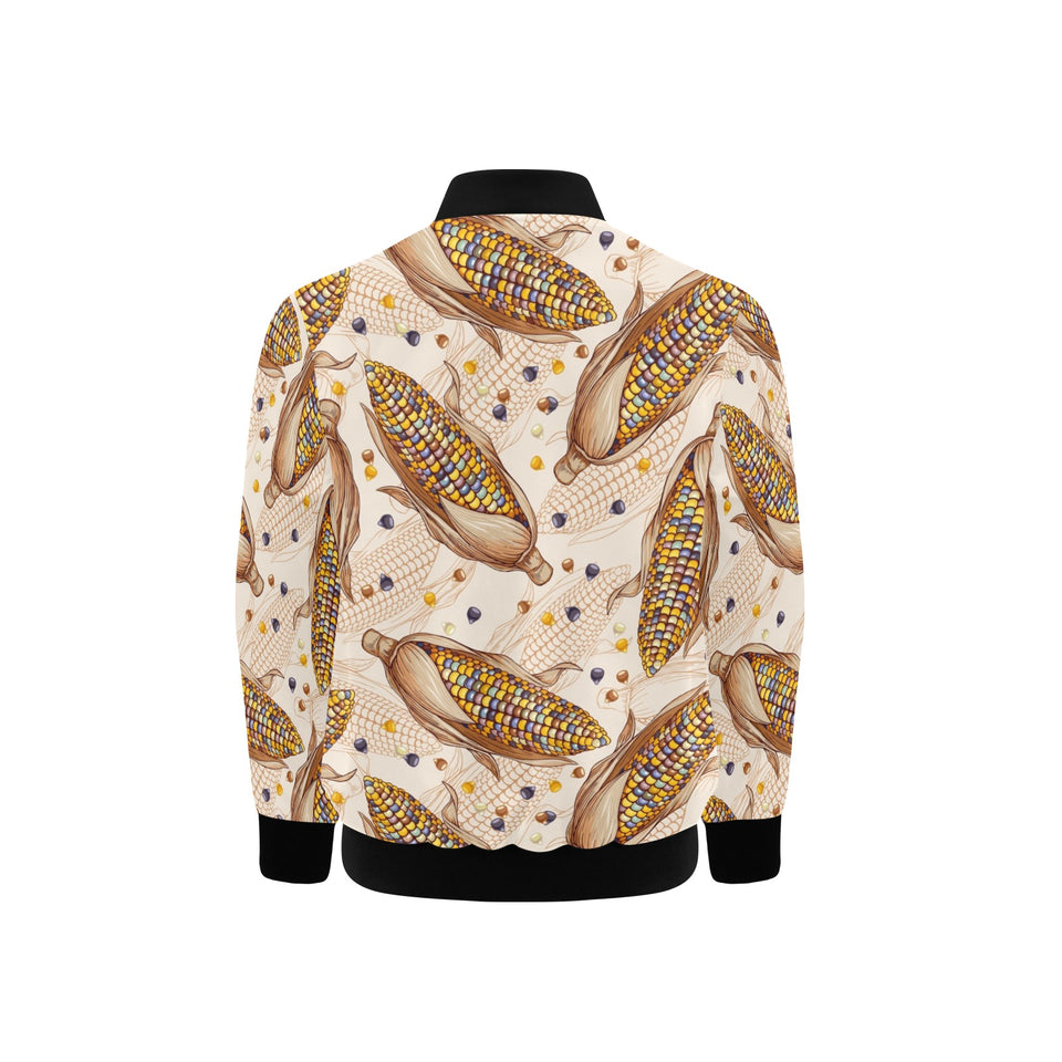 Corn Pattern Print Design 03 Kids' Boys' Girls' Bomber Jacket