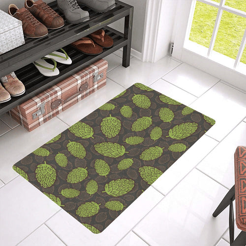 Hop pattern black background Doormat