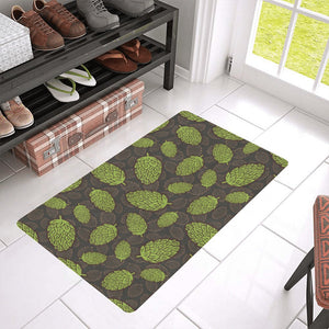 Hop pattern black background Doormat