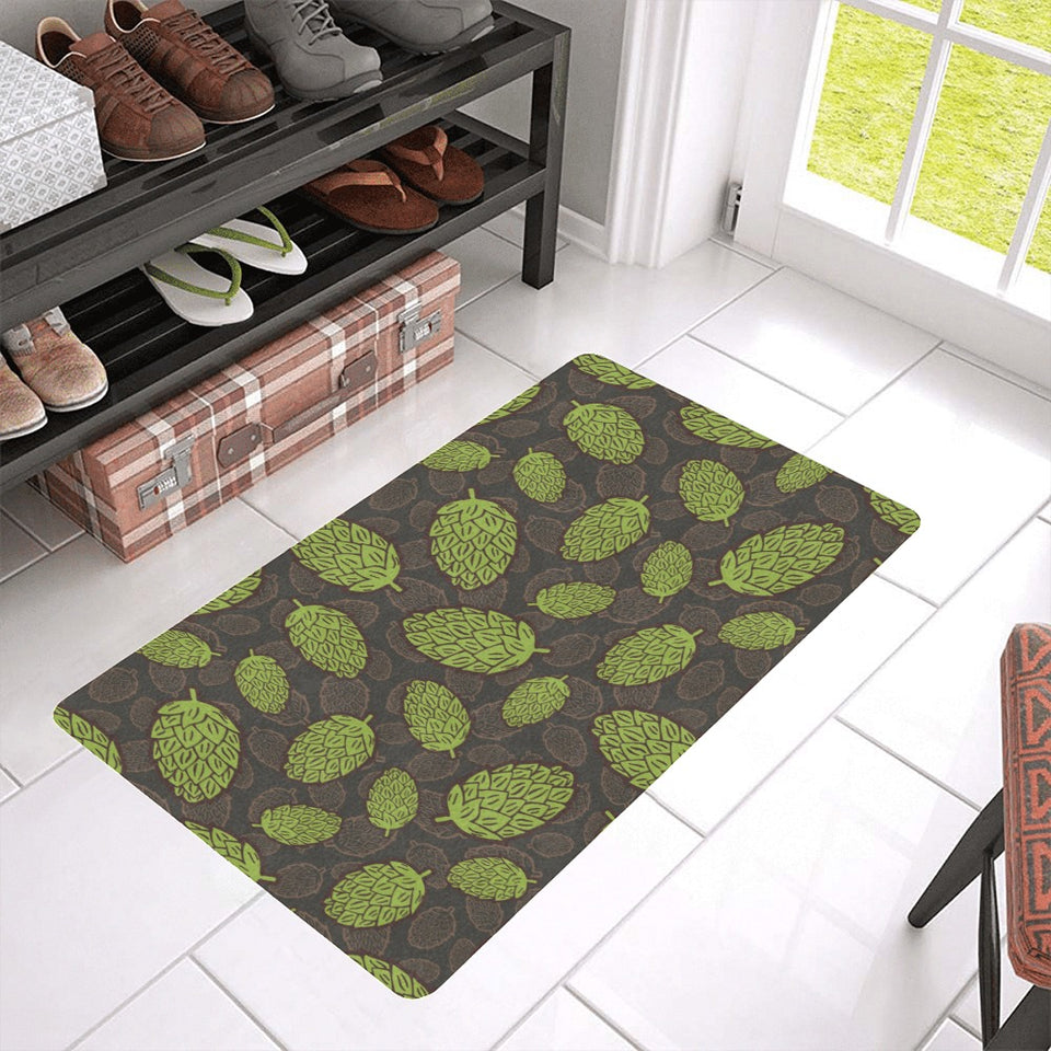 Hop pattern black background Doormat