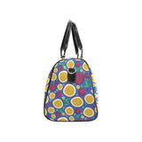 Passion fruit blue background Travel Bag
