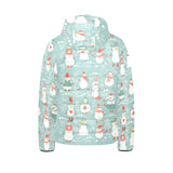 Cute snowman pattern Kids' Boys' Girls' Padded Hooded Jacket