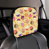 cake cupcake heart cherry pattern Car Headrest Cover