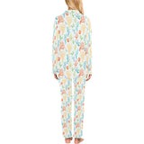 Coral Reef Pattern Print Design 02 Women's Long Pajama Set