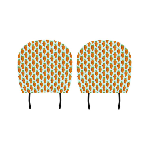 Carrot Pattern Print Design 03 Car Headrest Cover