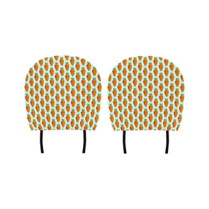 Carrot Pattern Print Design 03 Car Headrest Cover