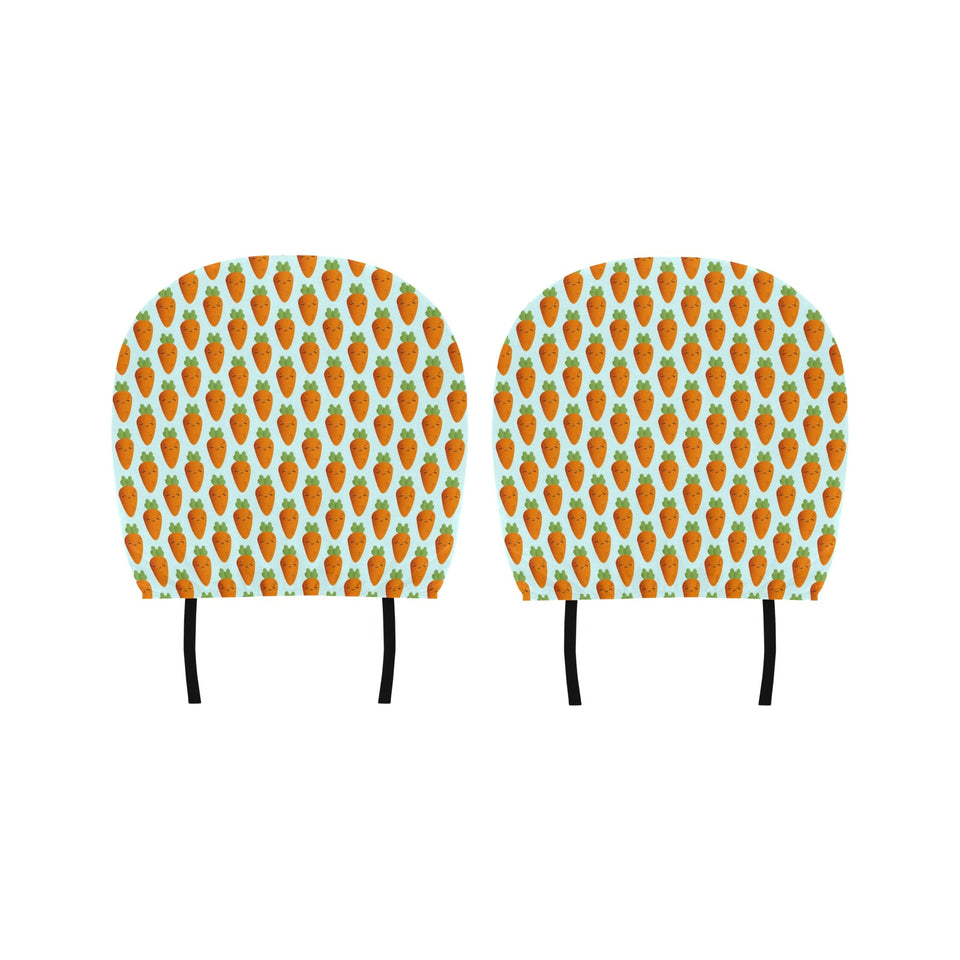 Carrot Pattern Print Design 03 Car Headrest Cover