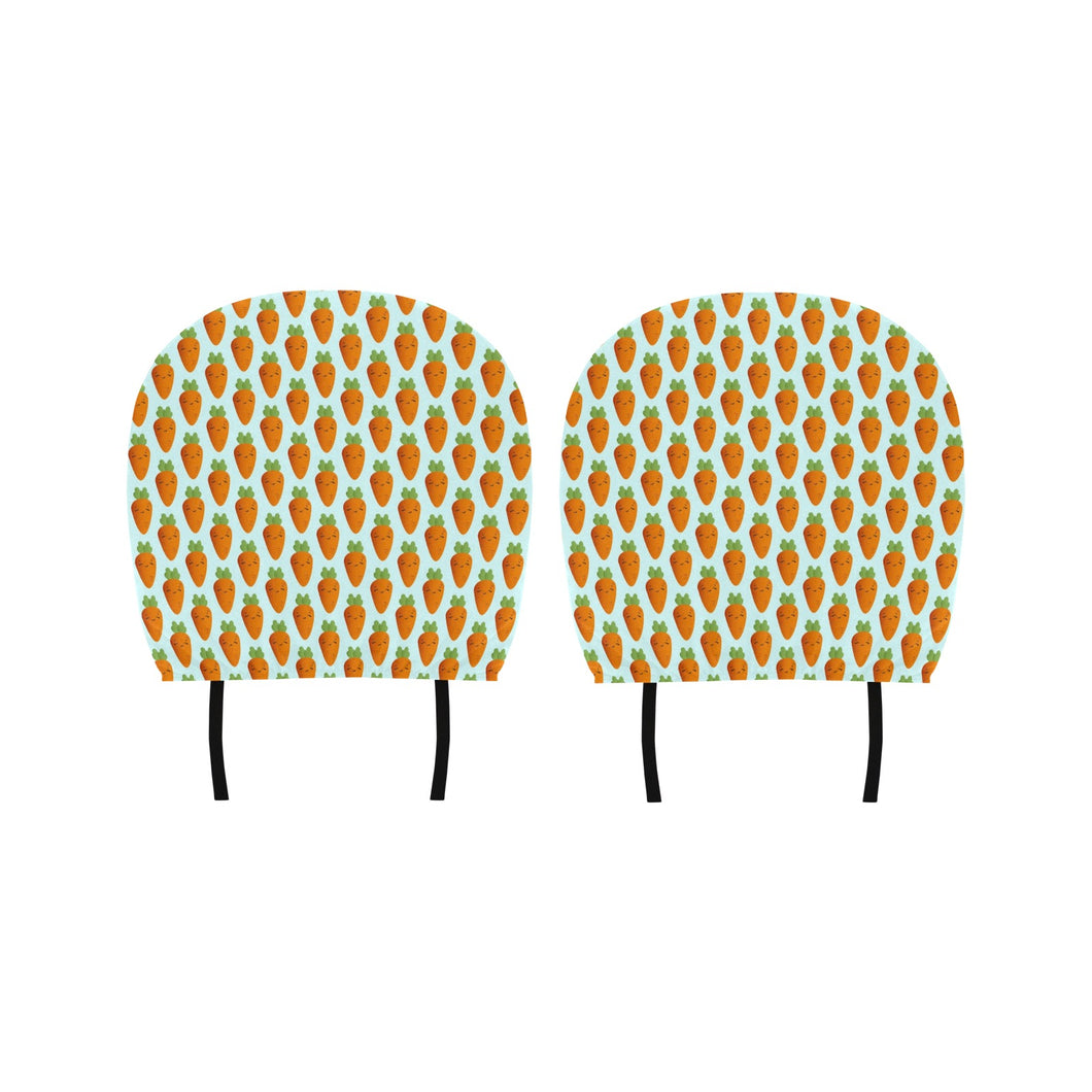 Carrot Pattern Print Design 03 Car Headrest Cover