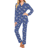 Seagull Pattern Print Design 03 Women's Long Pajama Set