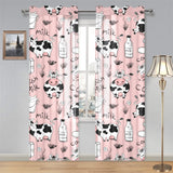 Cows milk product pink background Gauze Curtain