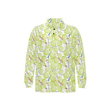 Tennis Pattern Print Design 01 Men's Long Sleeve Polo Shirt